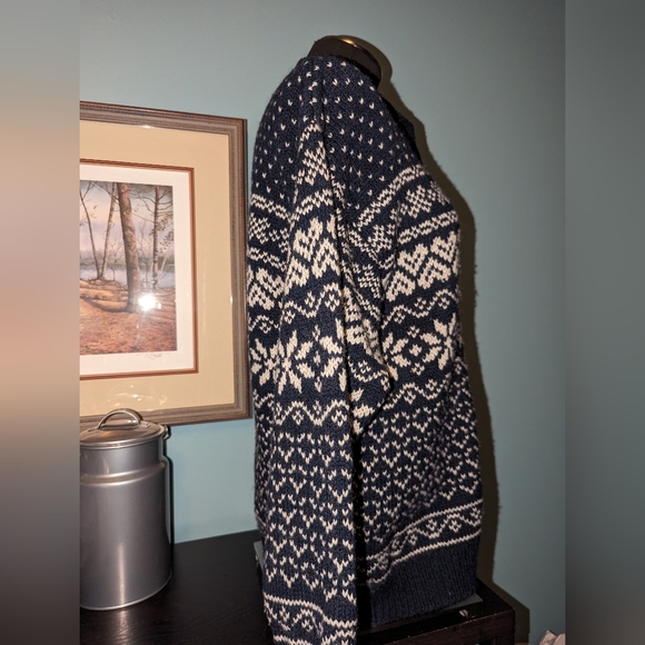 L.L. Bean vintage wool blend cardigan, size Large - Picture 2 of 9